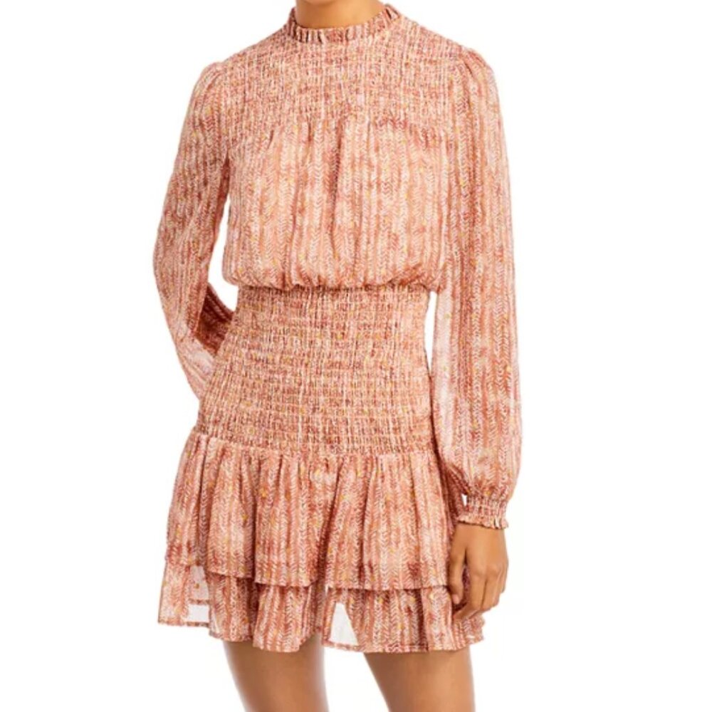 NWOT Aqua Mini Dress - Brown & Gold